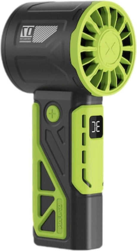 Ventilatore Manuale Raffreddante Portatile Ricaricabile per Ufficio Casa Campeggio Trucco Viaggi Nero Verde