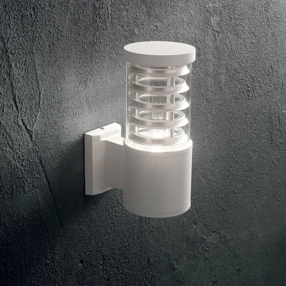 Applique Moderna Tronco Alluminio Bianco 1 Luce E27
