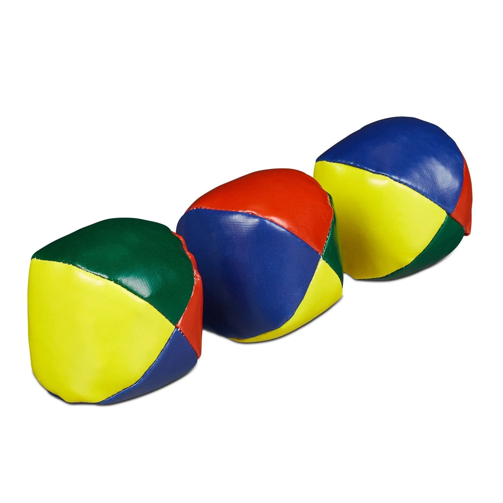 Set di 3 palline da giocoleria compatte design colorato per bambini e adulti 6 x 6 x 6 cm in vinile multicolore 13_0005452