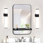 ZMH Lampada da specchio per bagno a LED 6W nera da parete per bagno 30 cm