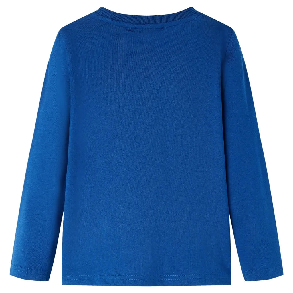 Maglietta da Bambino a Maniche Lunghe Blu Scuro 128 13292
