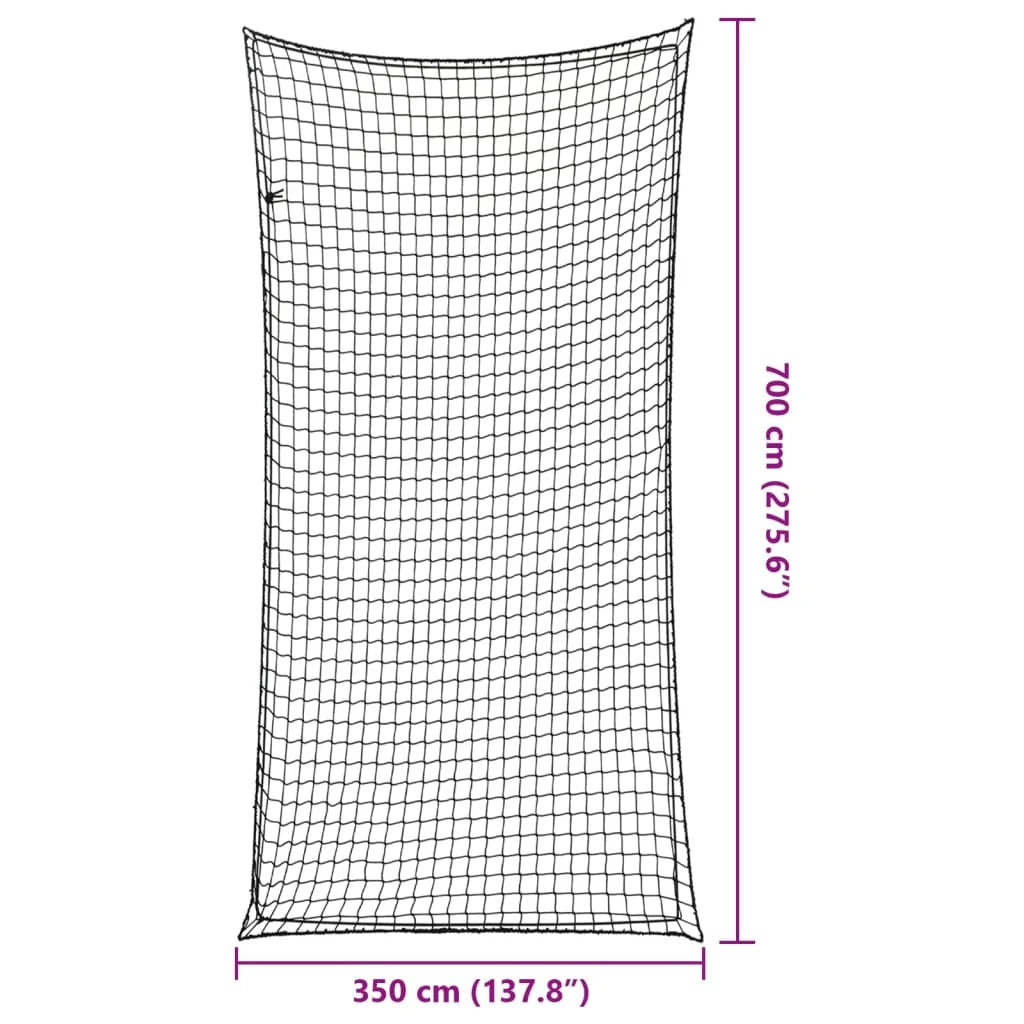 Rete per rimorchio telo di fissaggio per il carico portapacchi con corda elastica 7 x 3,5 m PP nero 02_0042237