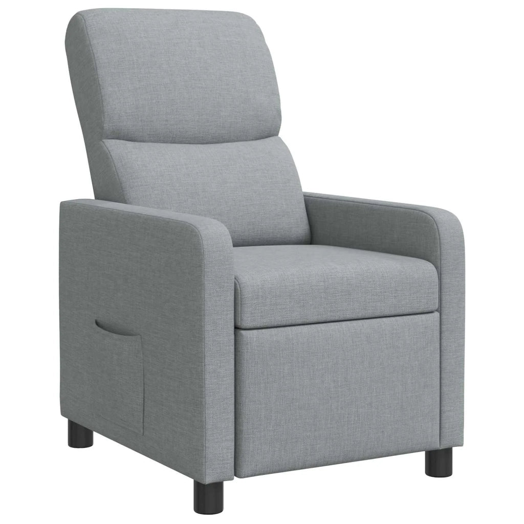 Divano Sedia-Poltrona reclinabile Grigio Chiaro Tessuto 343399