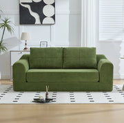 Divano letto da pavimento 2 in 1 in velluto verde