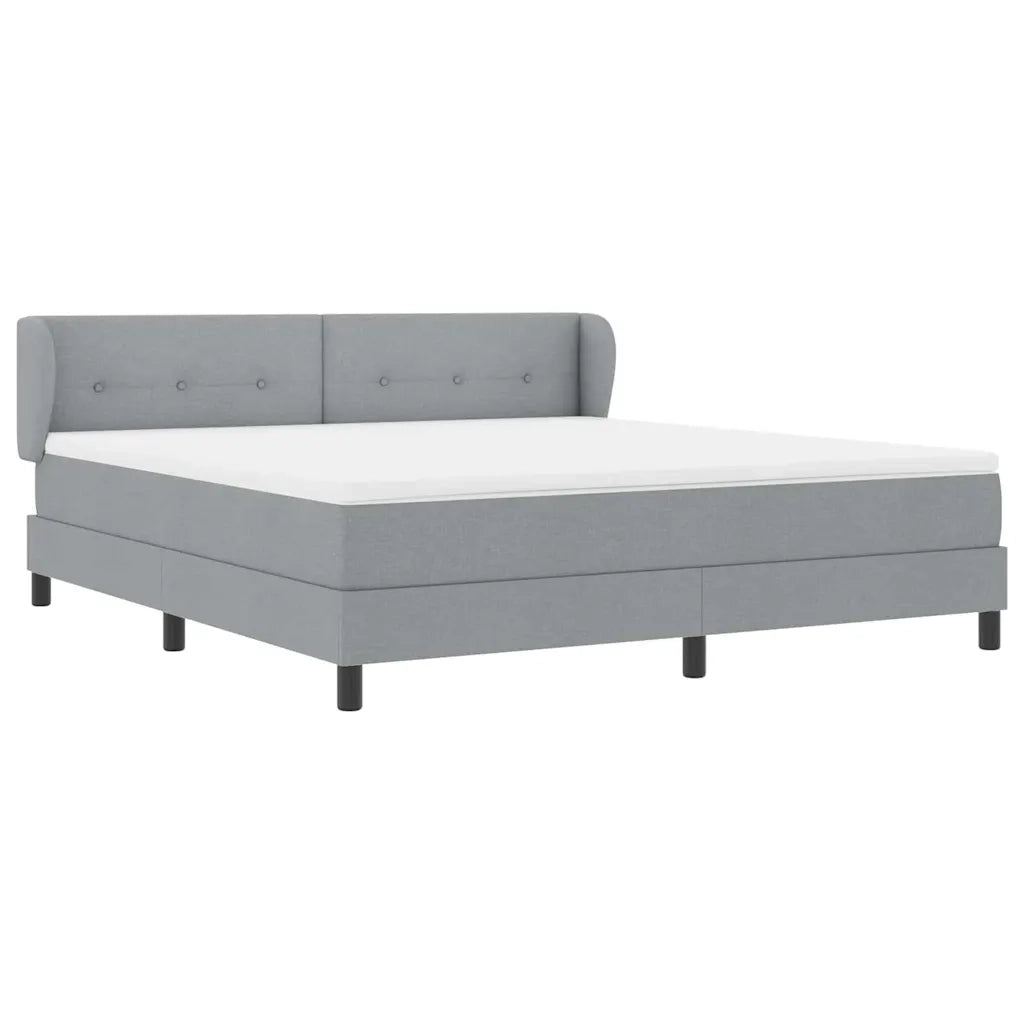 Letto a molle con materasso Grigio chiaro 180 x 200 cm Tessuto 3340038