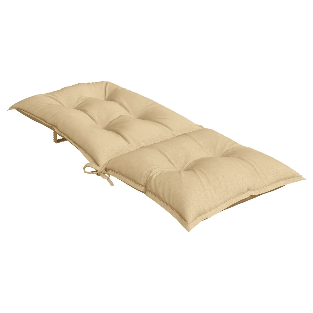Cuscini Sedia Schiena Alta 6 Beige MÃ©lange 120x50x7 Tessuto