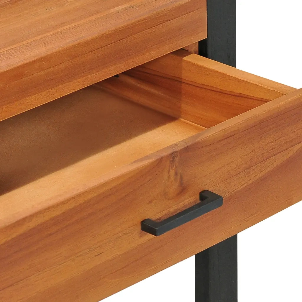 Scrivania con 2 Cassetti 100x40x75 cm in Legno di Teak 325268