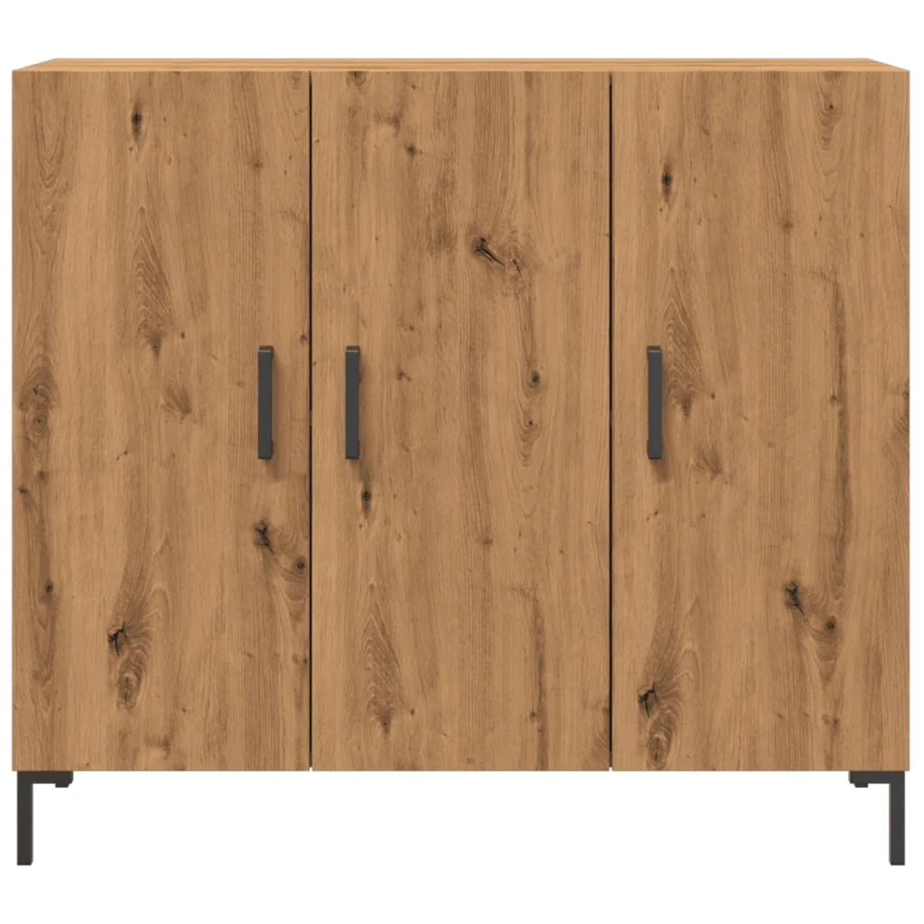 Buffet credenza cassettiera armadio mobile contenitore organizer per cucina soggiorno salotto fatto a mano 90 x 34 x 80 cm legno ingegnerizzato marrone 02_0030823