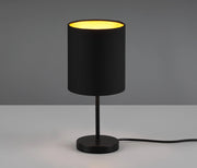 Lampada da Tavolo da Interno Attacco E14 in Metallo Nero e oro