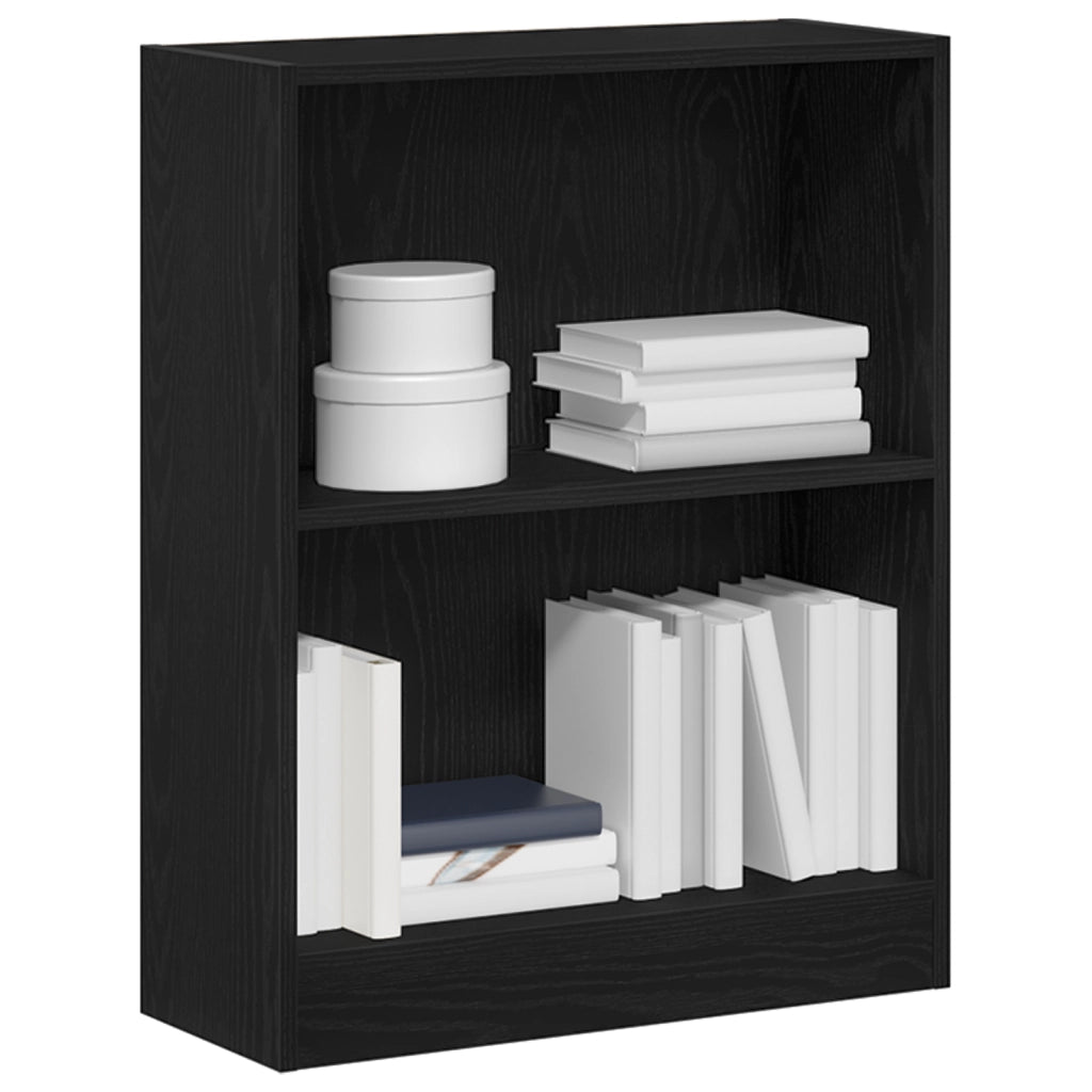 Libreria  Nera 60x24x76 cm in Legno Ingegnerizzato