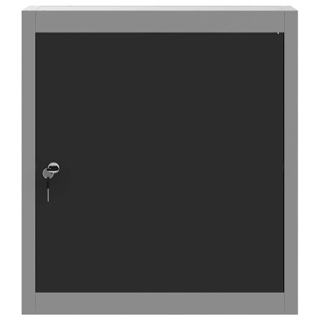 Armadio portautensili industriale da interno con ripiano regolabile 50 x 20 x 55 cm acciaio nero 02_0058026