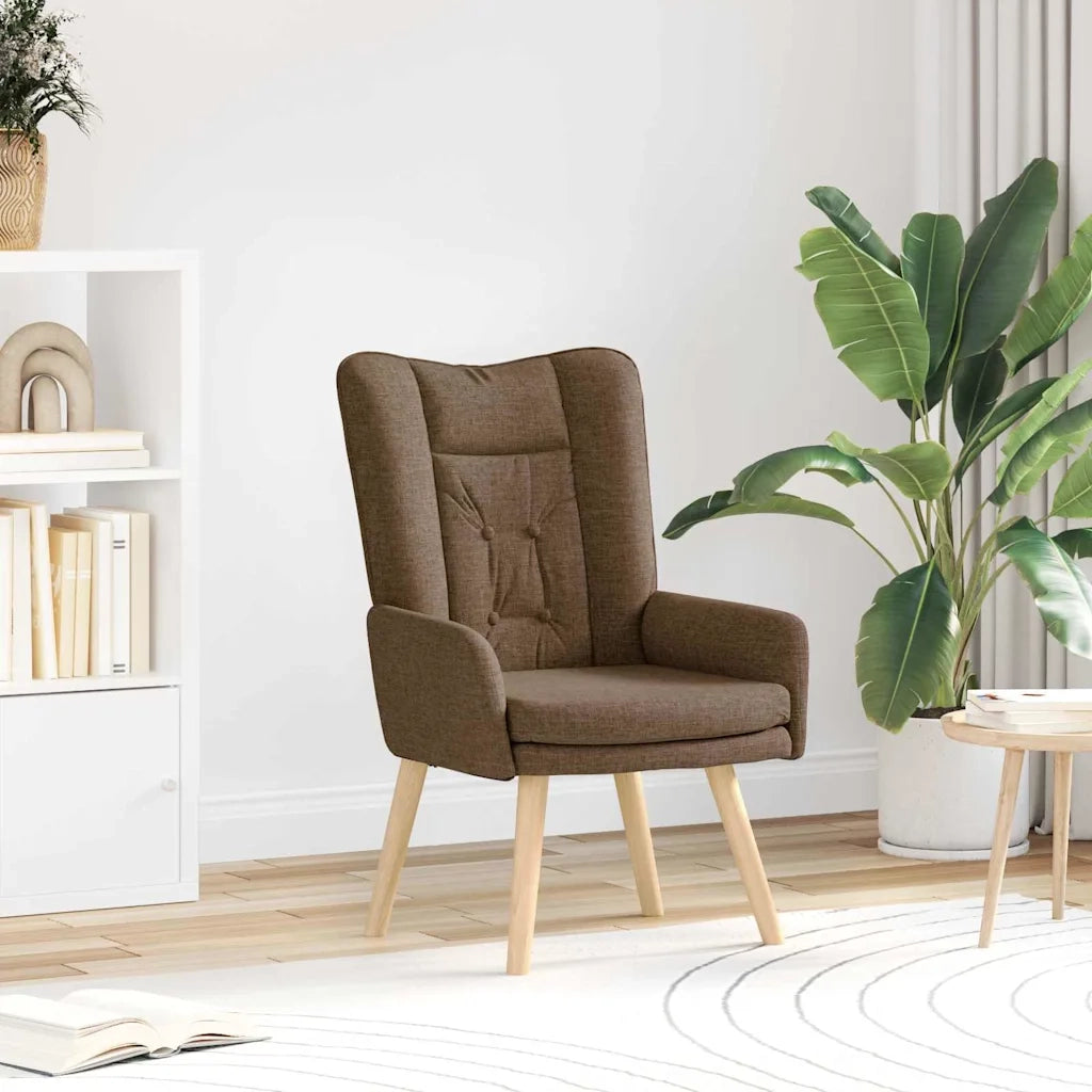 Poltrona-Divano Sedia-Poltroncina Marrone 63 x 67 x 94 cm Tessuto e compensato