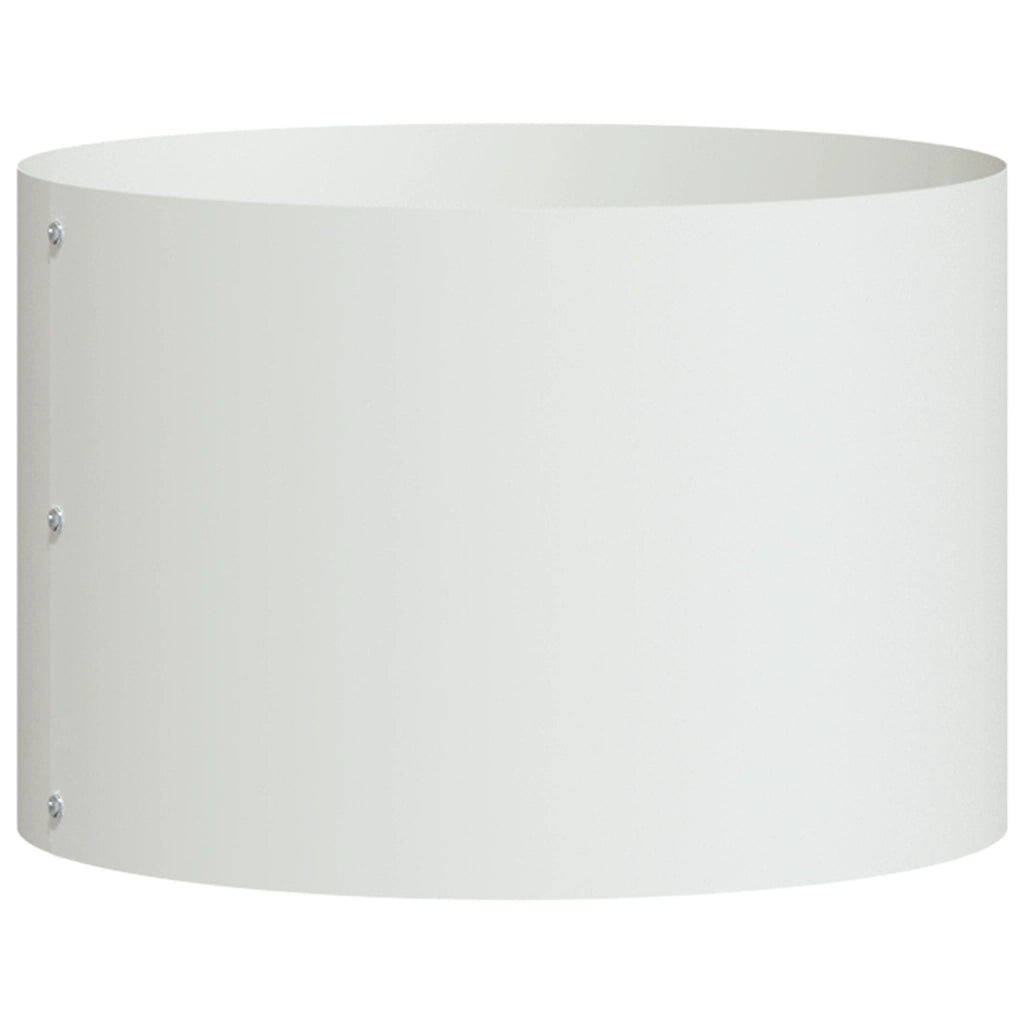 Vaso Bianco in Metallo Bianco Metallo Medio Intarsi Decorativi