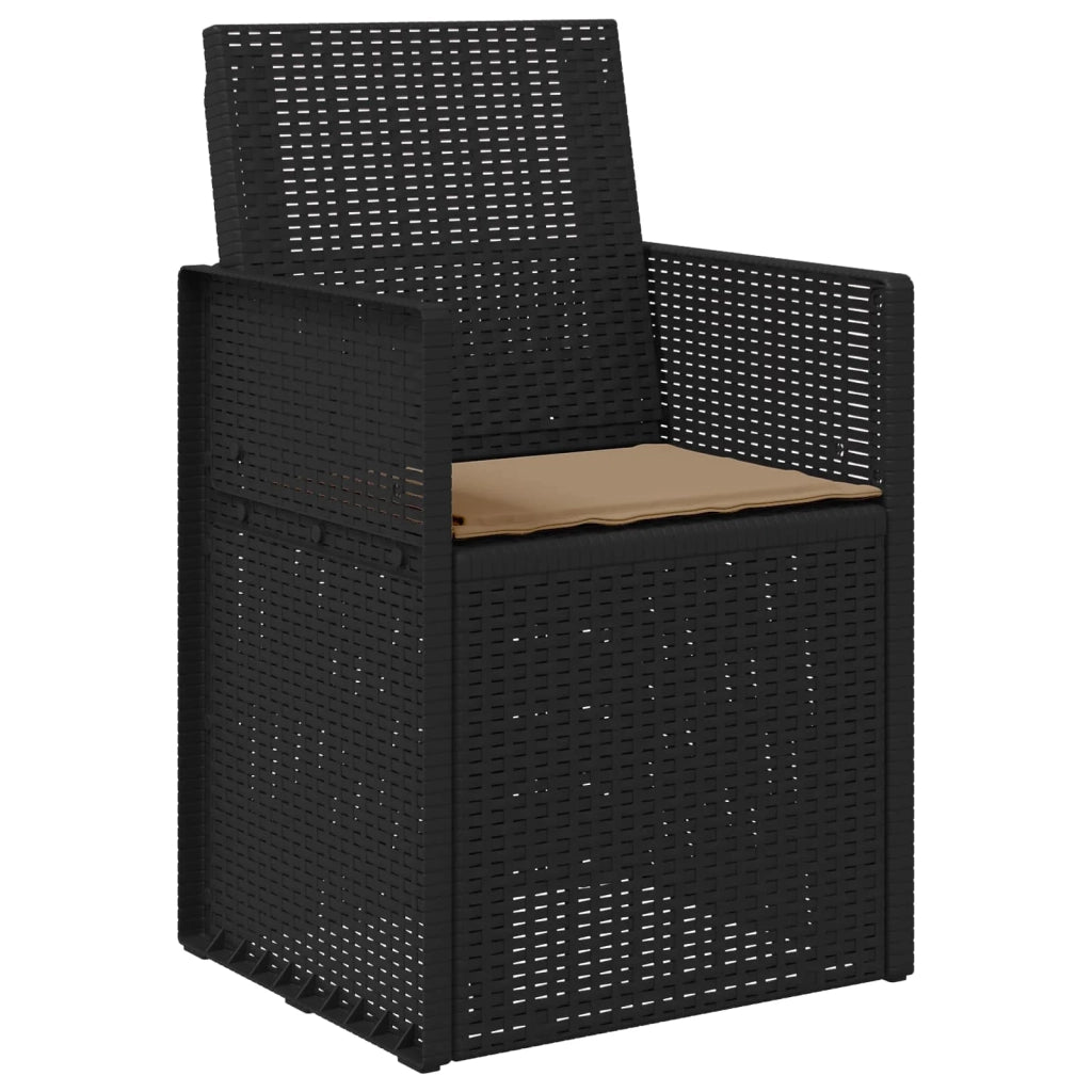 Sedie da pranzo da giardino 2 pcs Antracite e Tortora PP