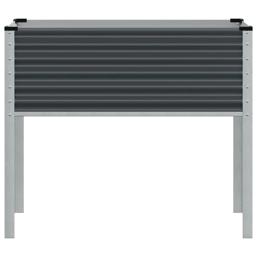 Fioriera rialzata per piante fiori terrazza giardino 100 x 41 x 90 cm acciaio antracite 02_0037271