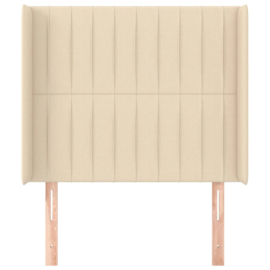 Testiera ad Orecchio Crema 93x16x118/128 cm in Tessuto 3119805