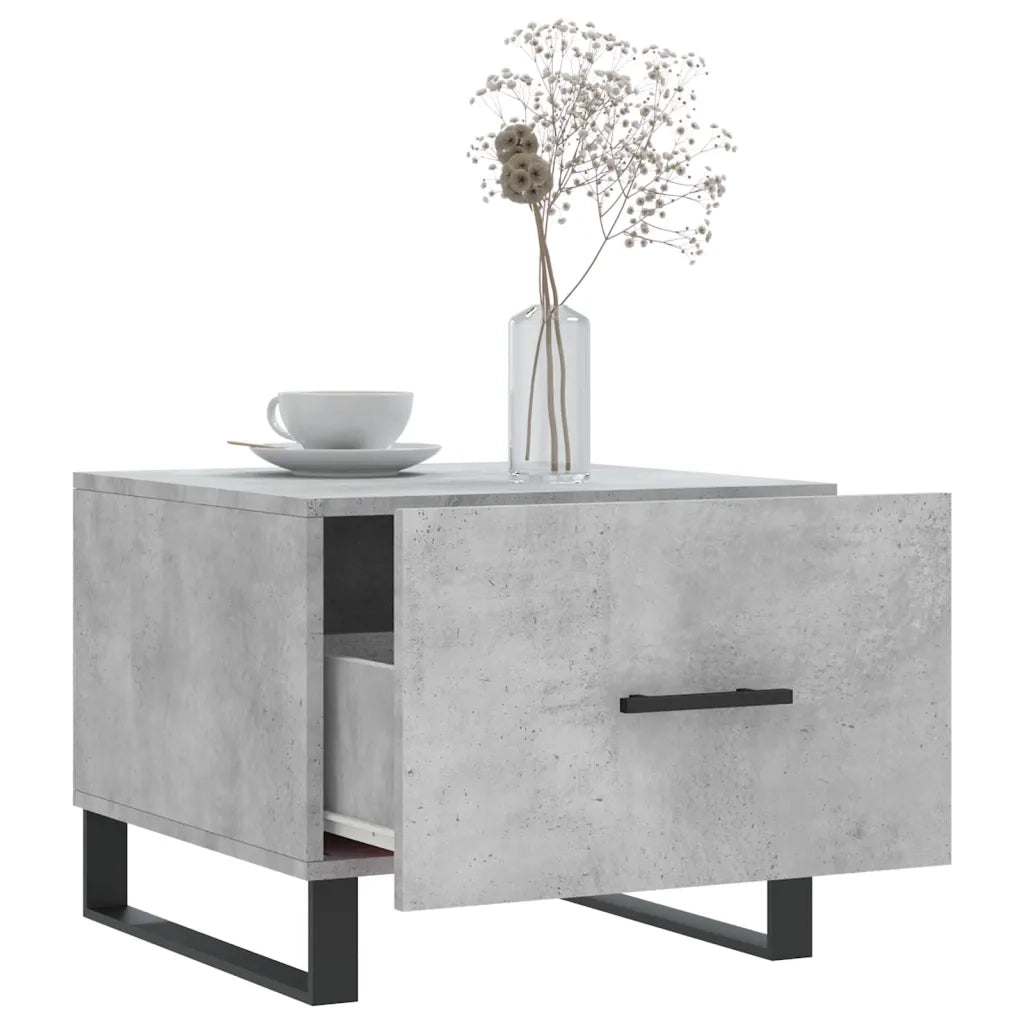 Tavolini Salotto 2pz Grigio Cemento 50x50x40 Legno Multistrato 829453