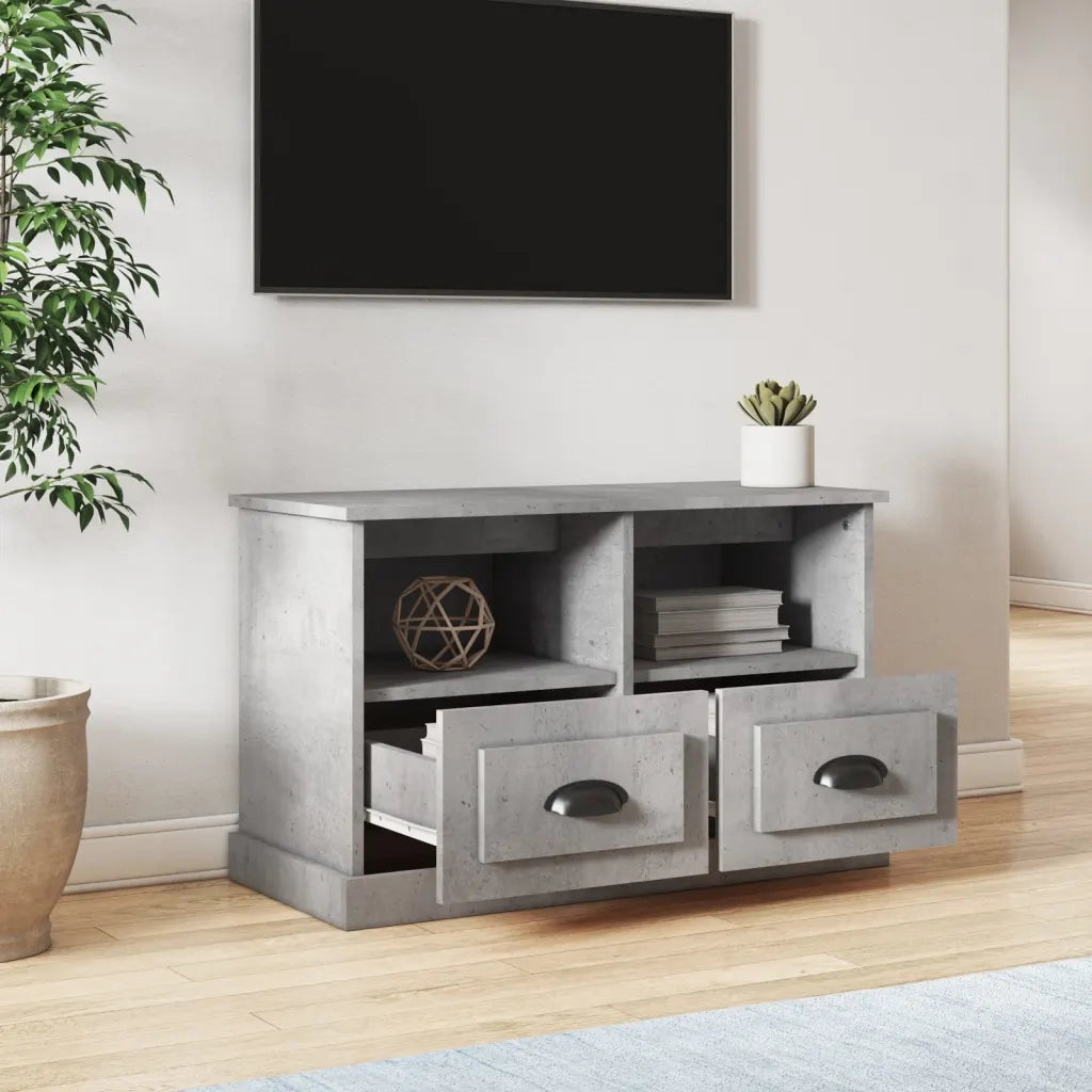 Mobile Porta TV-Mobile per TV-Credenza TV Grigio Cemento 80x35x50 cm in Legno Multistrato