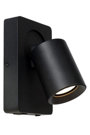 Applique Lucide Nigel nera GU10 5W 3000K dimmer in alluminio