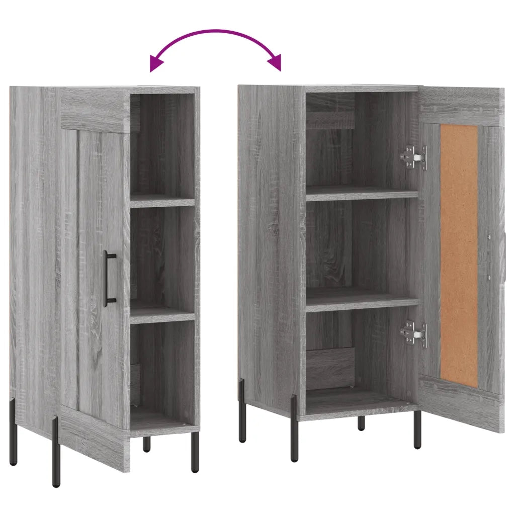 Credenza-Buffet-Armadio da cucina Grigio Sonoma 34,5x34x90 cm in Legno Multistrato 587725