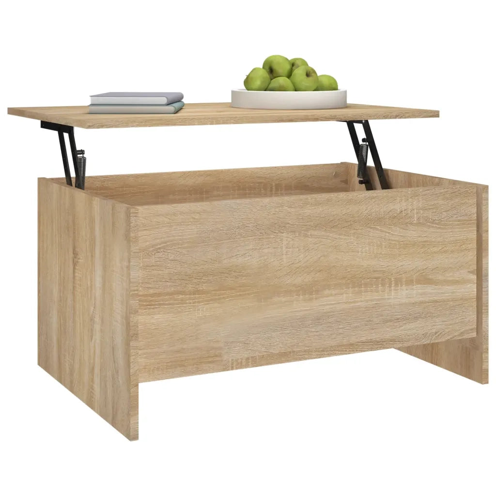 Tavolino Salotto Rovere Sonoma 80x55,5x41,5cm Legno Multistrato cod mxl 18073