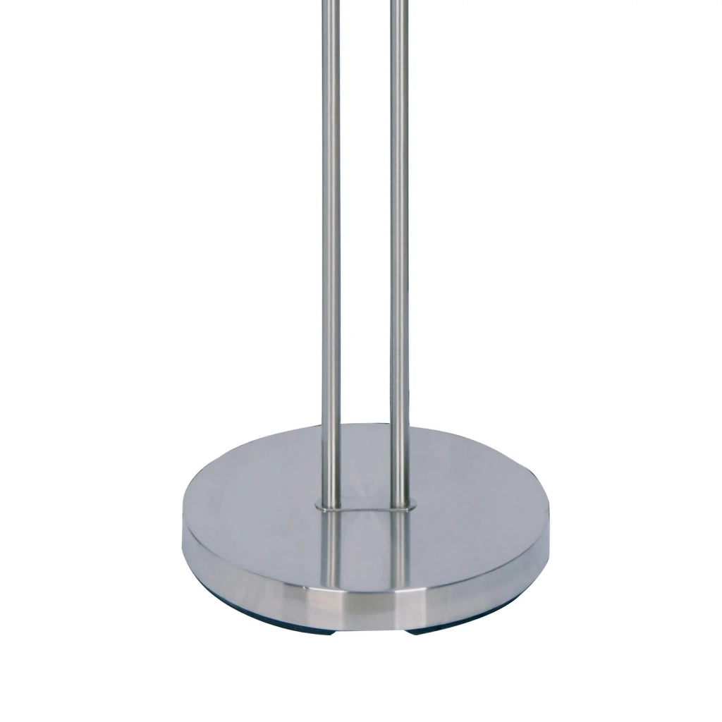LÚZETE - LAMPADA DA TERRA LED CAROUSEL 26W NICHEL SATINATO