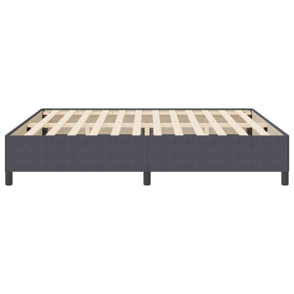 Letto  Grigio Scuro 200x200 cm Tessuto a Coste