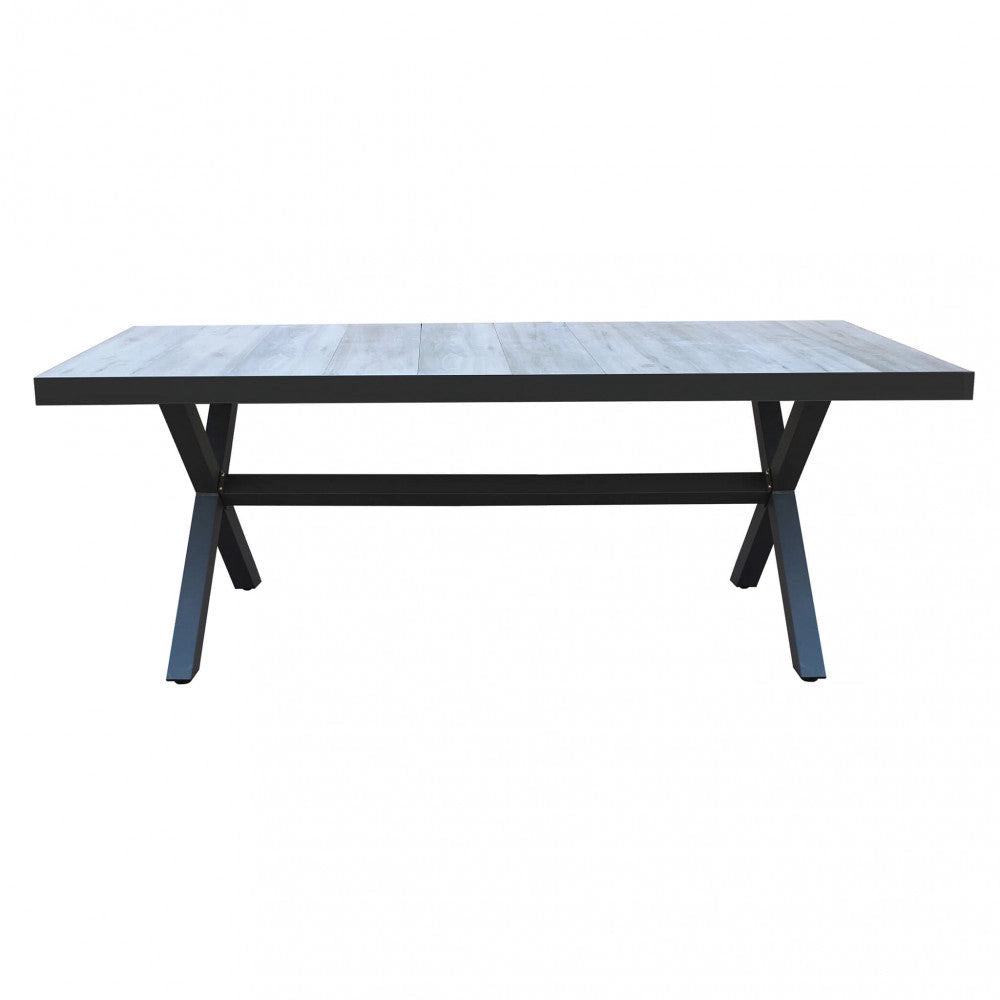 Tavolo Mackay 200x100x75 h cm in Alluminio Antracite