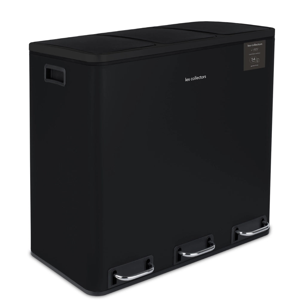 Pattumiera per differenziata 3x18L nero