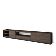 Mobile TV Soggiorno, 310x50x37 cm, Per TV fino a 80", Mobile Soggiorno, Rovere scuro e Nero