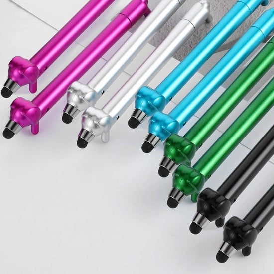 Set di Pennarelli Metalliche 2 in 1 Touchpen - 10 pezzi - Pennarelli Grifi - Ufficio/Casa - Set di Alta Qualità - Penna