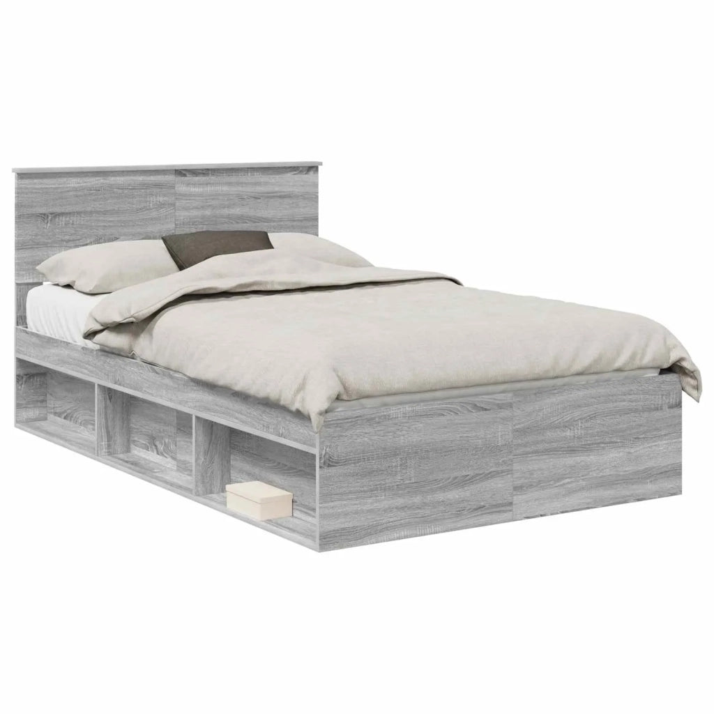 Struttura del letto Grigio Sonoma 120 x 200 cm Pino massello 3410623