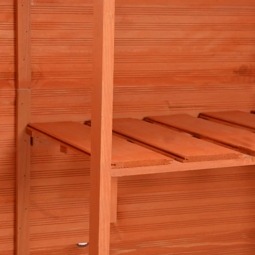 Casetta da giardino cabina ripostiglio casetta da esterno robusta casetta per attrezzi 128 x 42 x 91 cm legno marrone 02_0022382