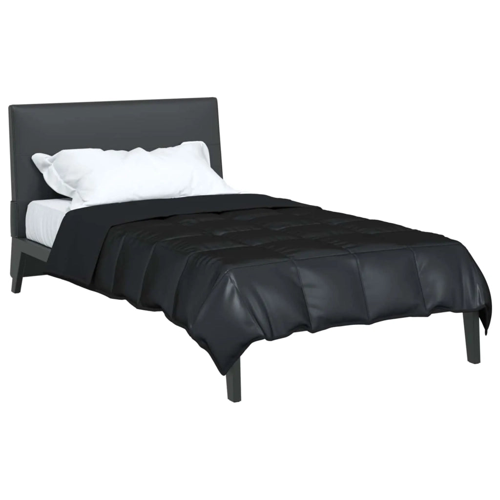 Piumone | Duvet Completo Annuale Nero 155 x 220 cm Satin e Micropile