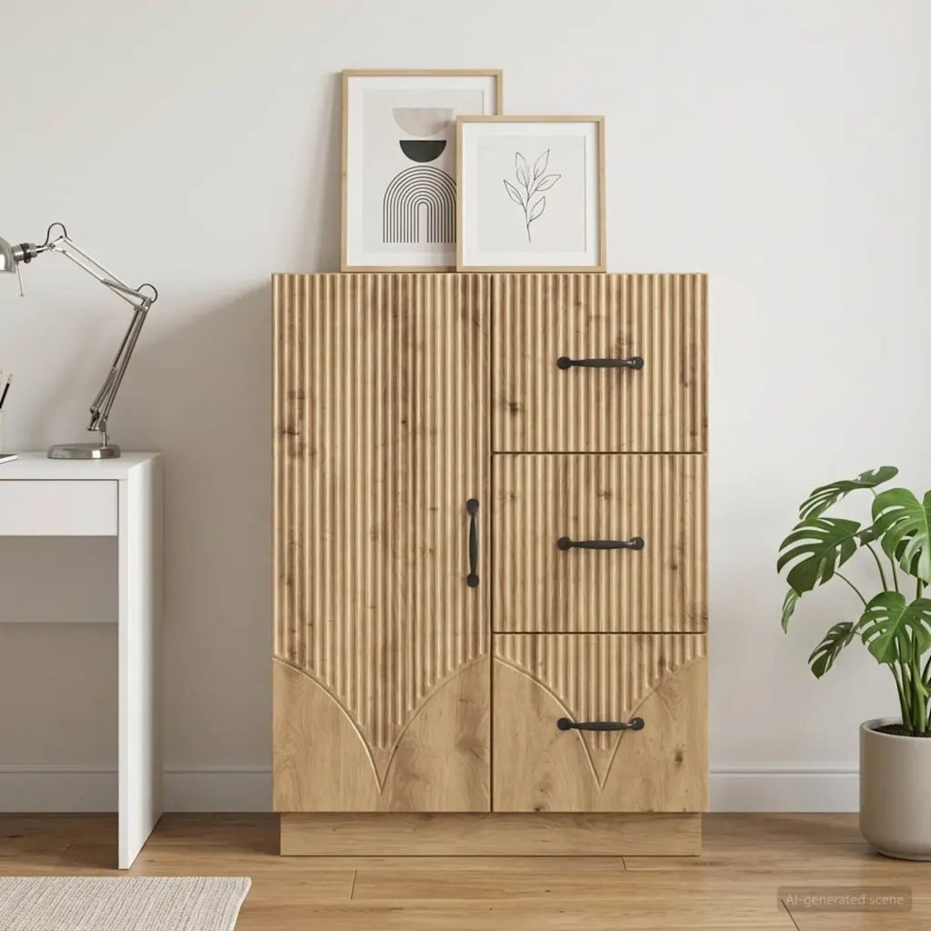 Credenza con cassetto Rovere Artigianale 66 x 34,5 x 87 cm 895324