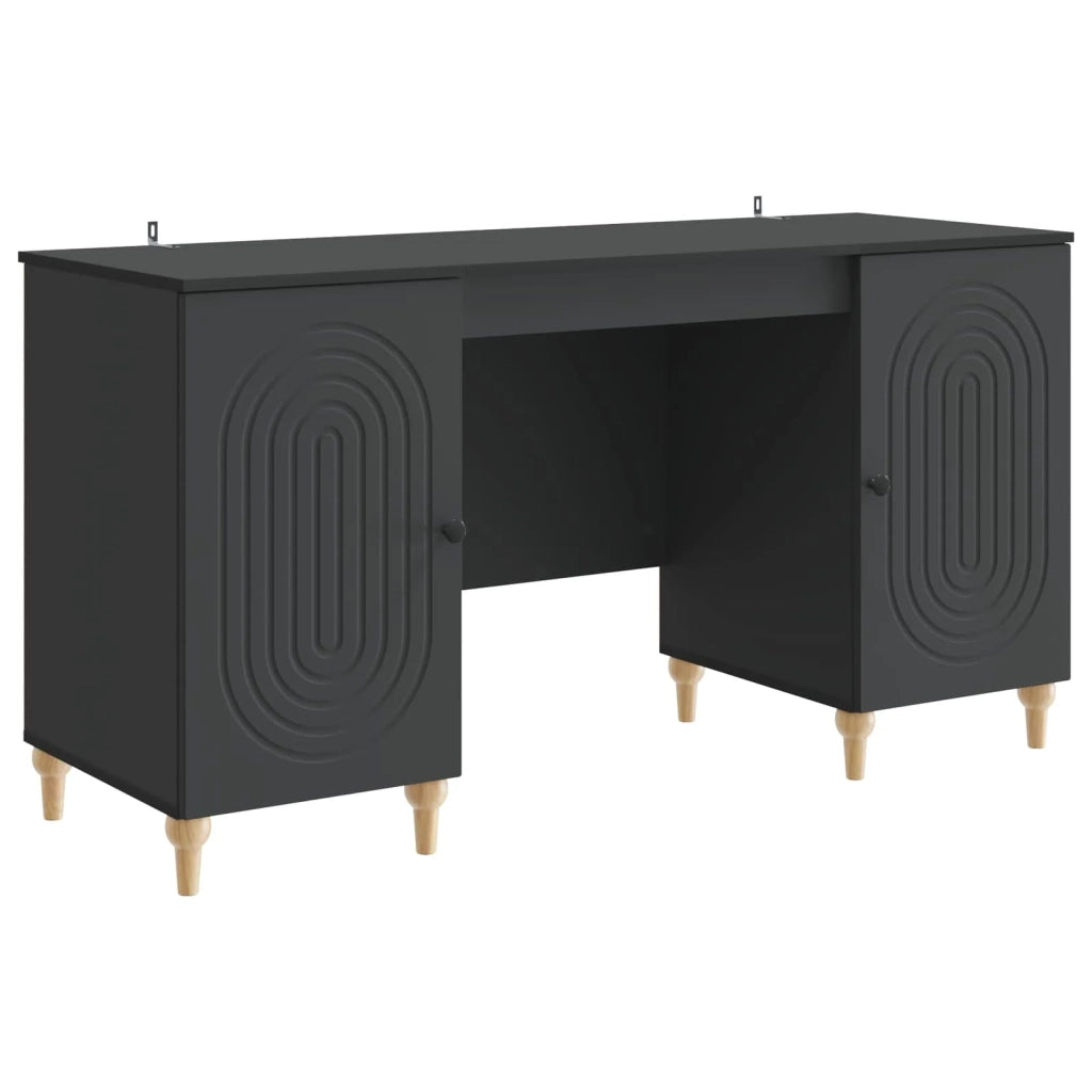 Scrivania Nero 142,5 x 50 x 75 cm Legno ingegnerizzato 3414577