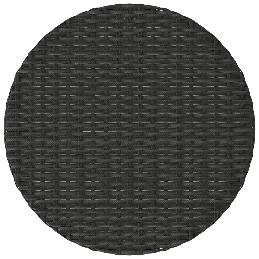 Set da Bistr¨° 3 pz | Set Salotto da Giardino con Cuscini Nero in Polyrattan