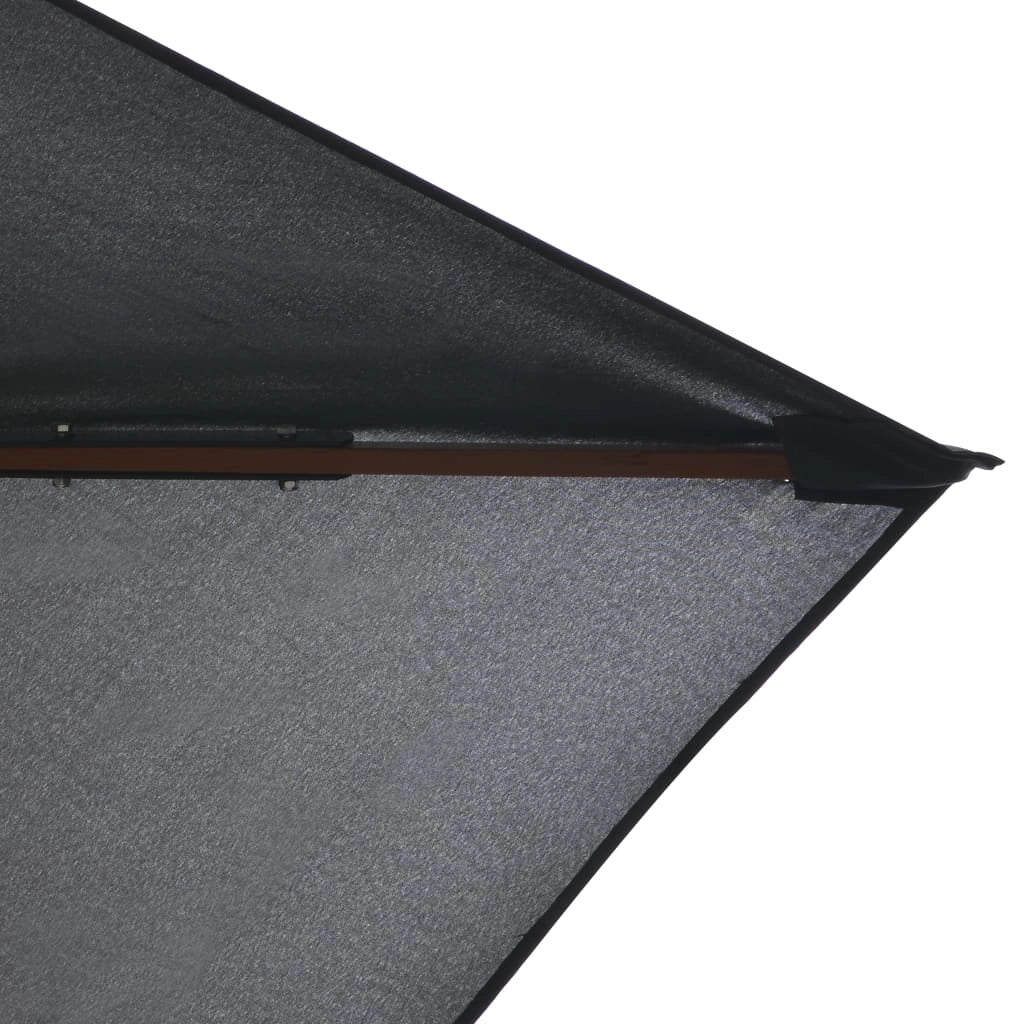 Ombrellone da esterno con palo in legno 200 x 300 cm antracite 02_0008244