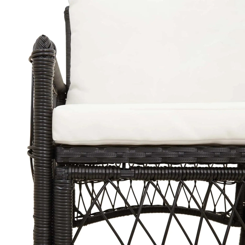Sedia da Giardino Nero polyrattan 42006217