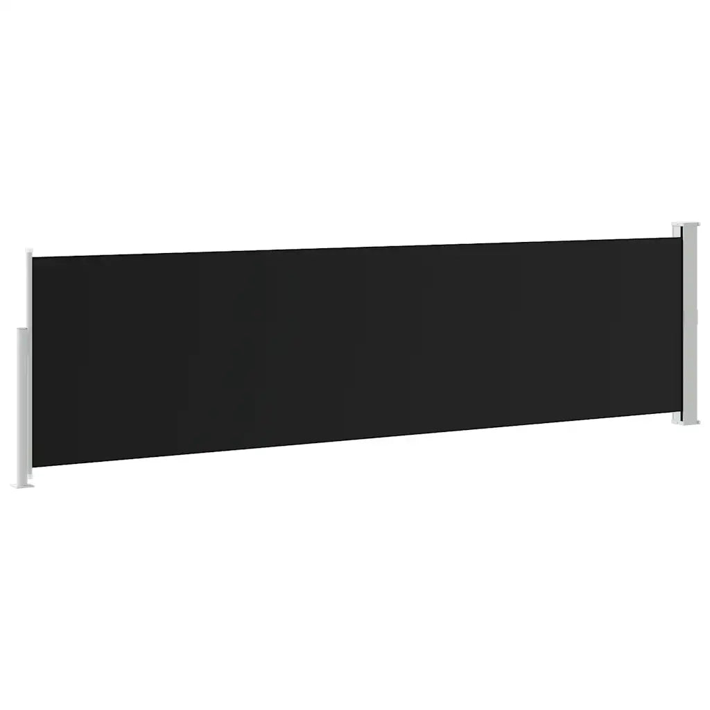 Tenda Laterale Retrattile per Patio 140x514 cm Nera 48394