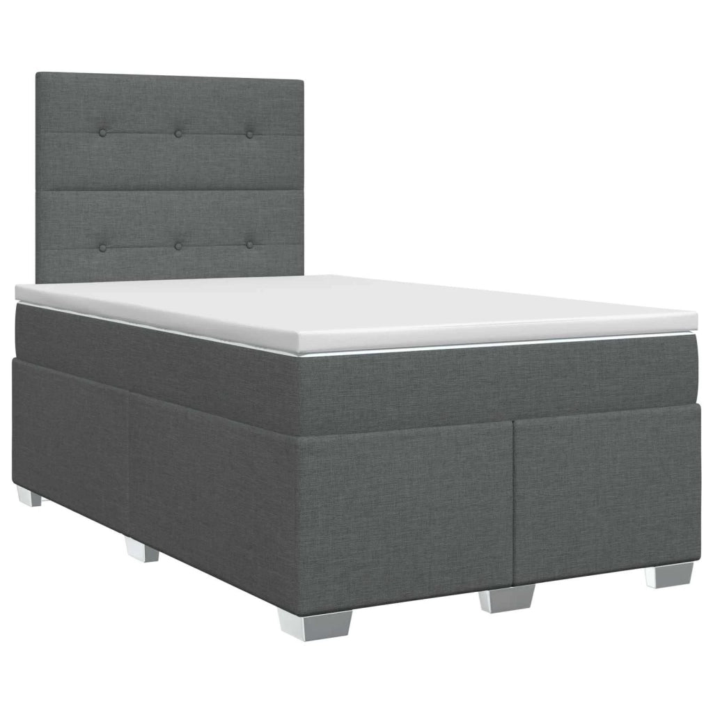 Letto box spring con materasso Grigio Scuro 120 x 200 cm 3453382