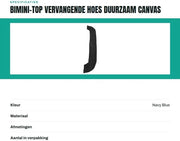 Tetto Bimini Sostanziale - Pieghevole Ombrellone da Sole - Imbottito - Resistente ai Raggi UV - Resistentemente alle Sollecitazioni - Progettazione Compatta - Copertura per Barche