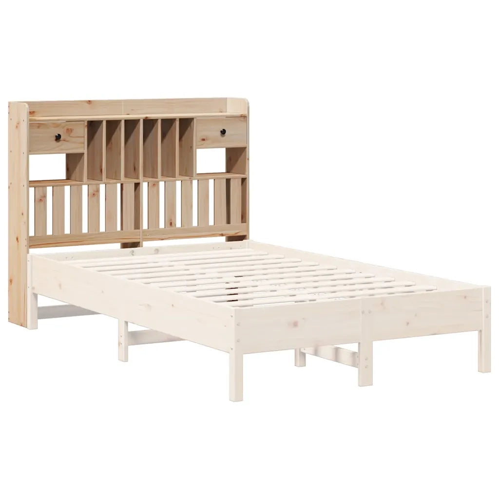 Testiera con Ripiani-Testata contenitore 135 cm in Legno Massello di Pino 690518
