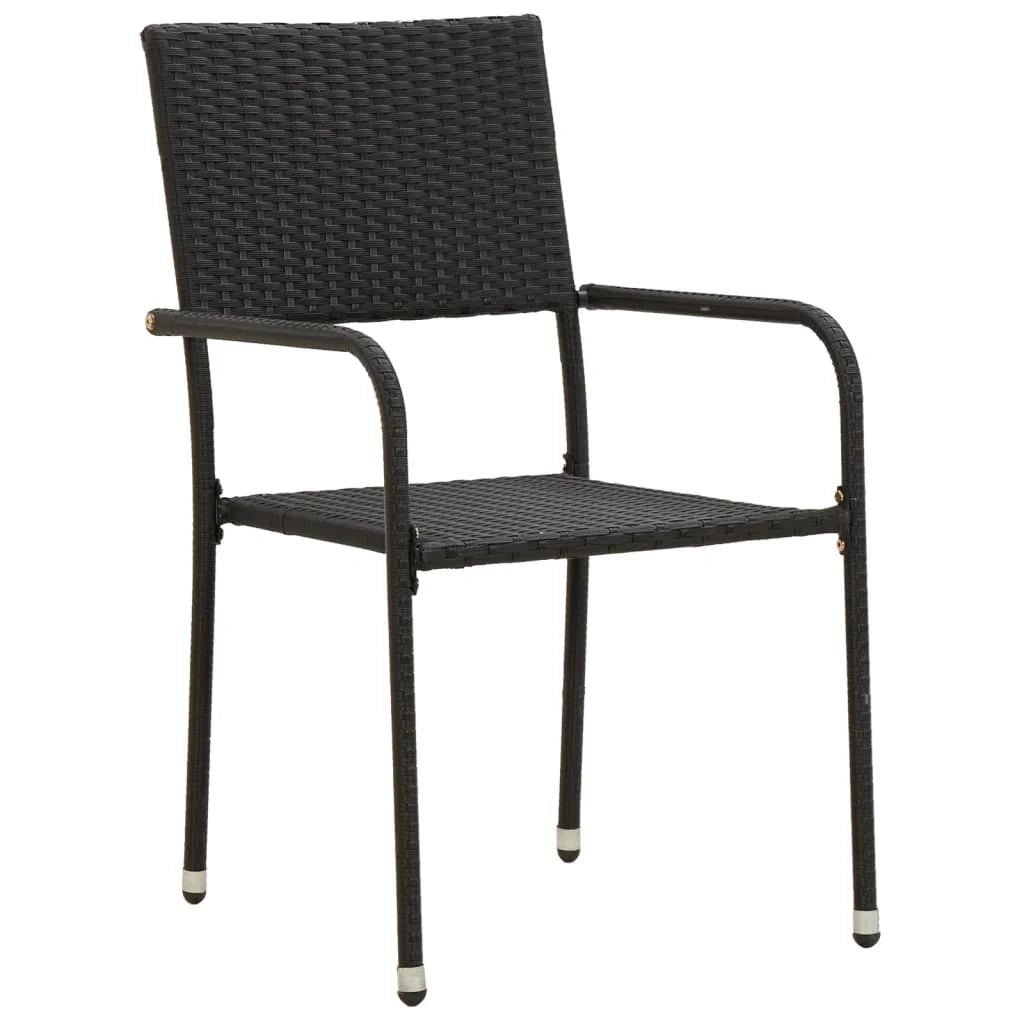 Set da pranzo da esterno 7 pz in polyrattan nero 02_0014687