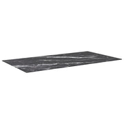 Piano Tavolo Nero 120x65 cm 8mm Vetro Temperato Design Marmo 322276