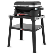 Weber, Barbecue Elettrico con Supporto, Fino a 315 °C, Termometro nel Coperchio, 33 × 49 cm, Nero