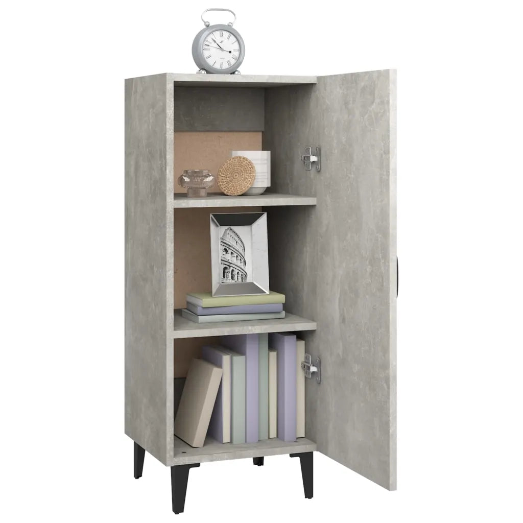 Credenza Grigio Cemento 34,5x34x90 cm in Legno Multistrato cod mxl 26391