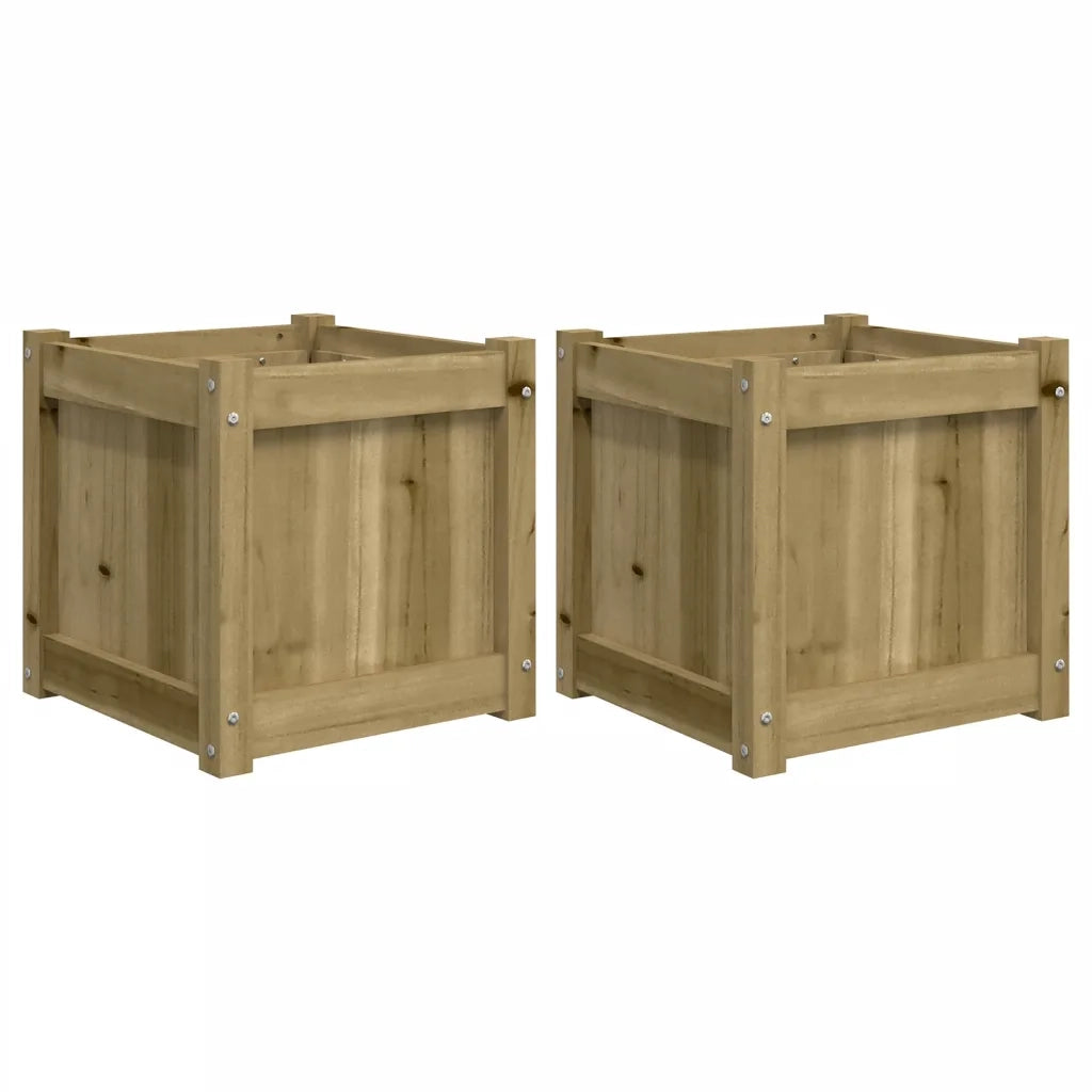 Fioriere da Giardino 2 pz in Legno di Pino Impregnatocod mxl 132652