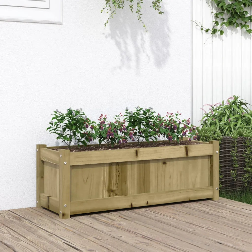 Fioriera | Cassetta per fiori | Vaso da Giardino 90x31x31 cm in Legno di Pino Impregnato
