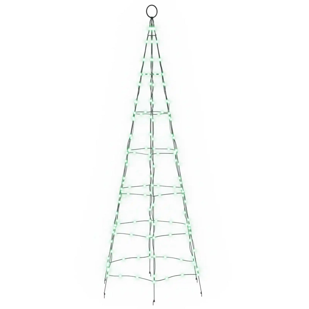 Albero di Natale LED 180 cm 168 LED Multicolore ferro Nero 42050816